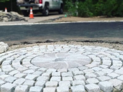 Nottingham Paving and Patio Contractors Laying Cobblestones in Nottingham